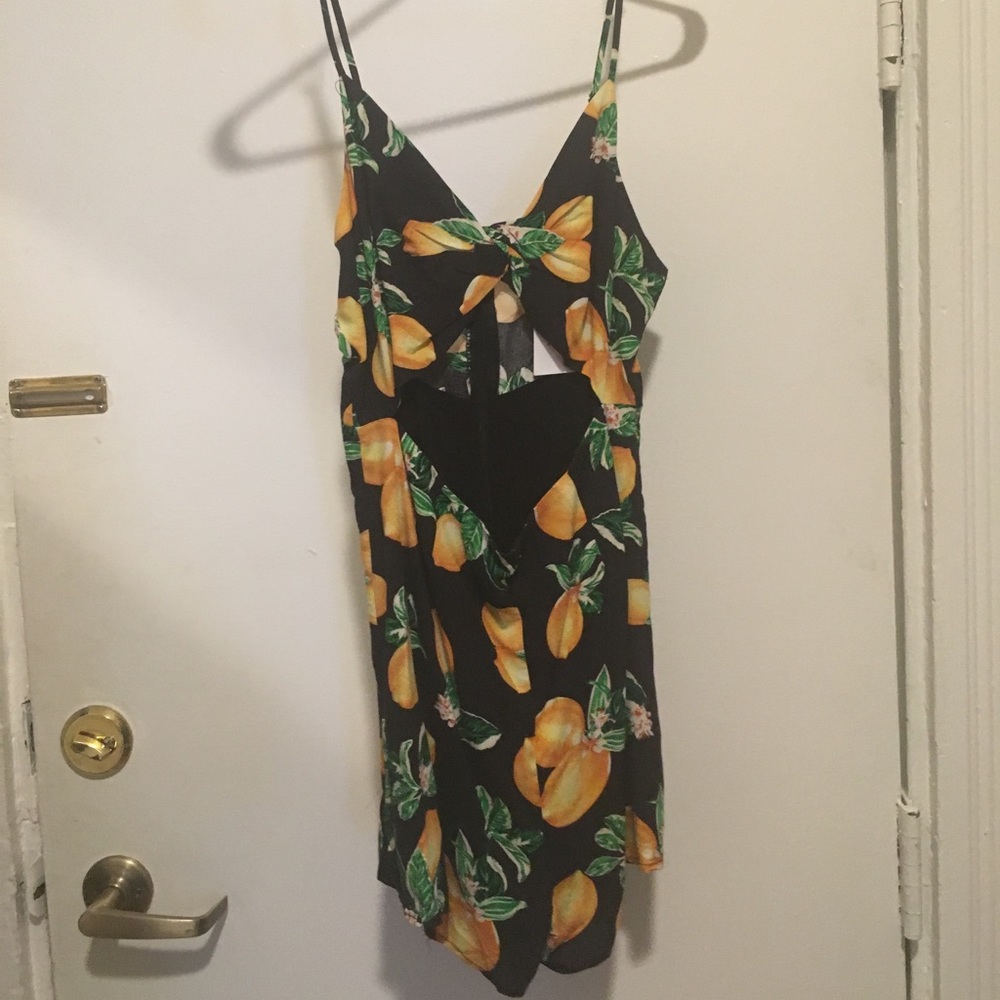 Urban outfitters lemon twist front romper